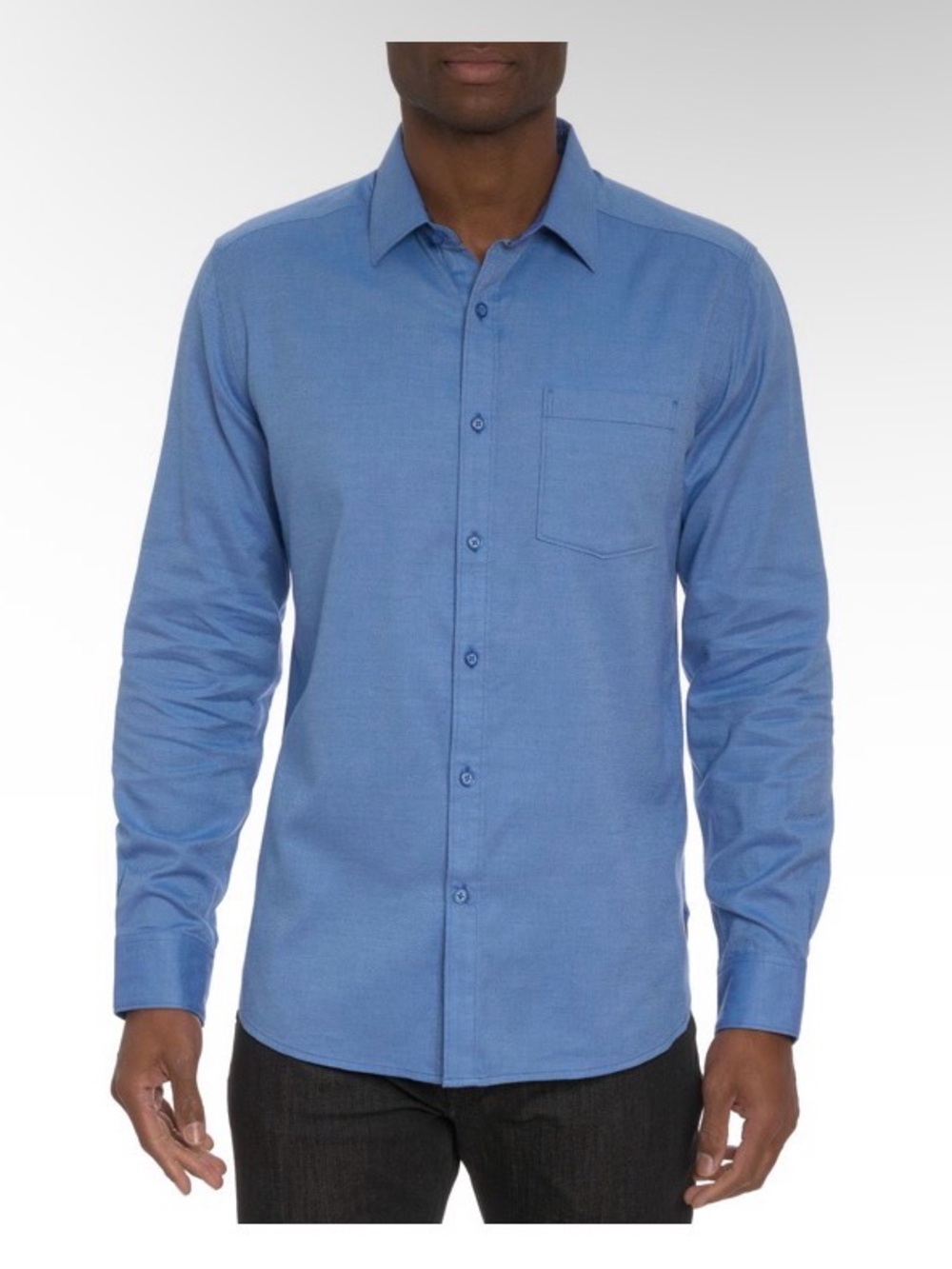 NWT Robert Graham | SANTA CROCE COTTON BLEND BUTTON-UP SHIRT IN SLATE | Men’s L
